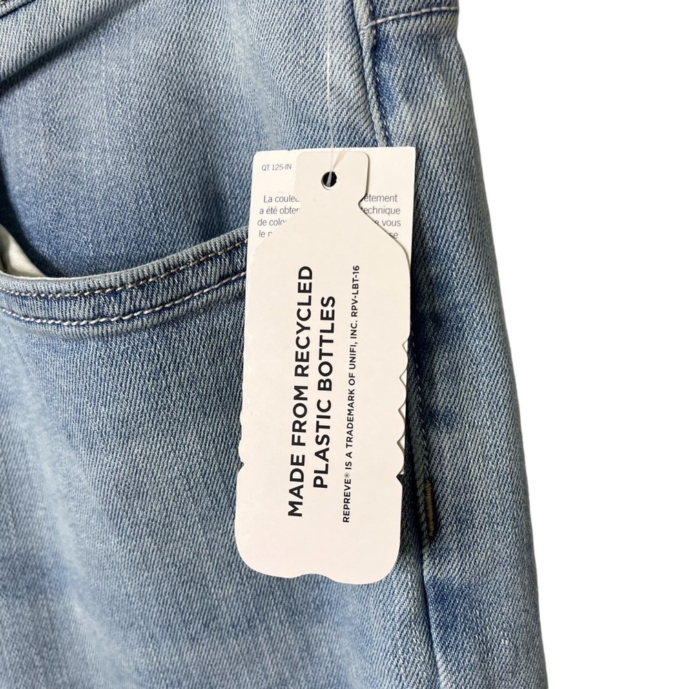 Lands End High Rise Straight Ankle Jeans Light Wash Plus Size 16 - Picture 5 of 11